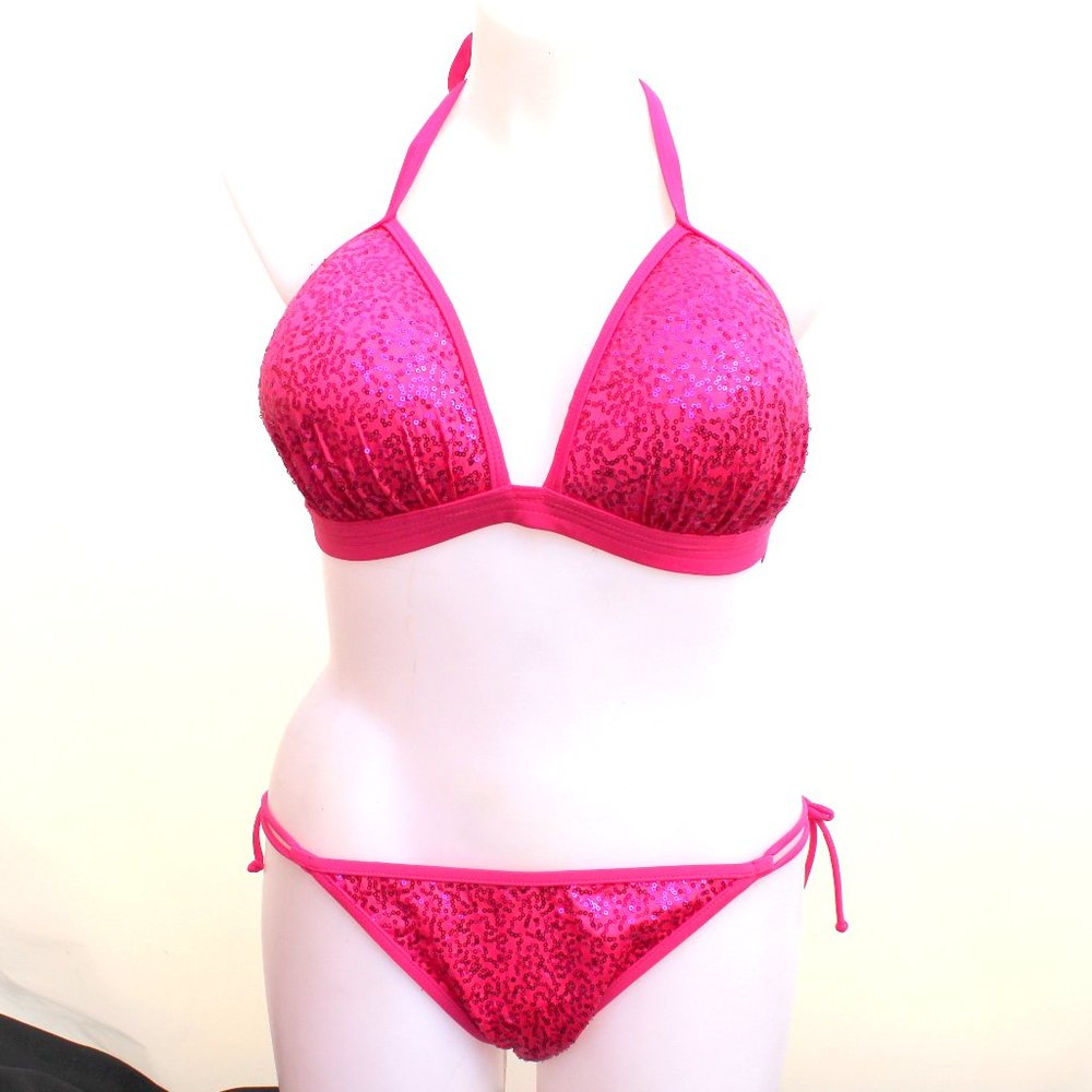 Venus 2 Piece Pink Bikini Women's Bikini Top Size G2 38 DD Bottoms Size 12